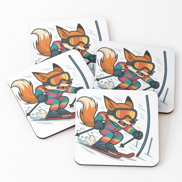 Item preview, Skiing Fox in Colorful Suit designed and sold by photoparadise22.