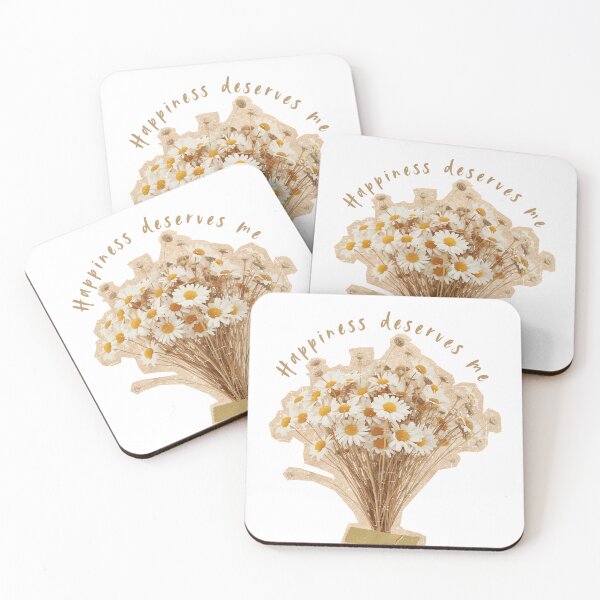 Item preview, Happiness Deserves Me Daisy Bouquet Aesthetic Vintage | Soft Daisy Bouquet Vintage Aesthetic – Happiness Deserves Me Quote designed and sold by YasirHamidDesigns .