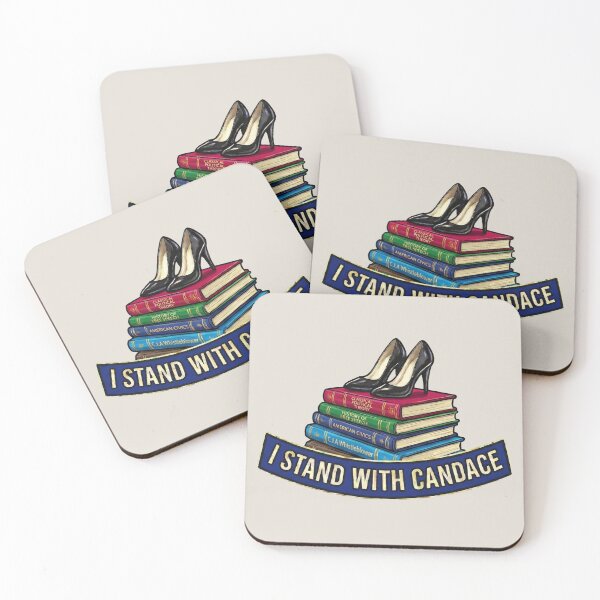 Item preview, I Stand With Candace – Free Speech, Books & Heels Badge - Cream Edition designed and sold by Miss Cutie Designs.