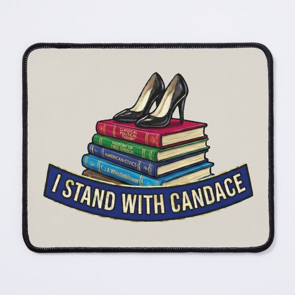 Item preview, I Stand With Candace – Free Speech, Books & Heels Badge - Cream Edition designed and sold by Miss Cutie Designs.