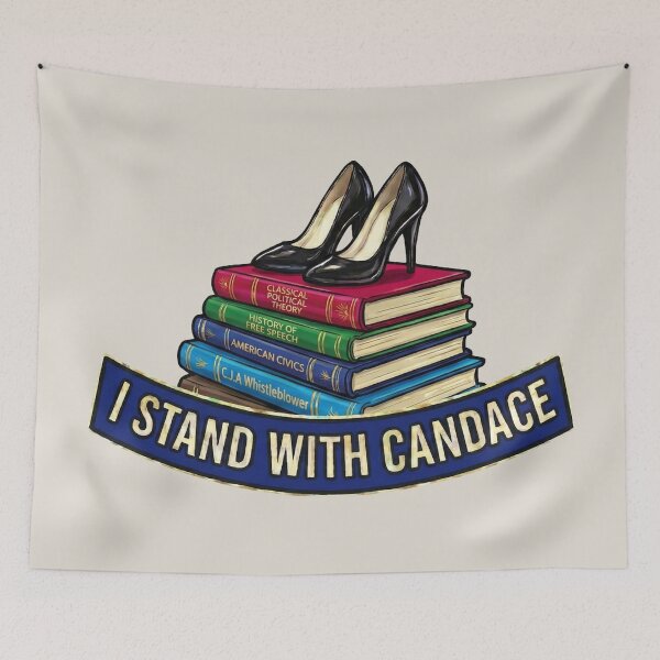Item preview, I Stand With Candace – Free Speech, Books & Heels Badge - Cream Edition designed and sold by Miss Cutie Designs.