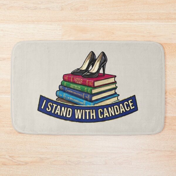 Item preview, I Stand With Candace – Free Speech, Books & Heels Badge - Cream Edition designed and sold by Miss Cutie Designs.