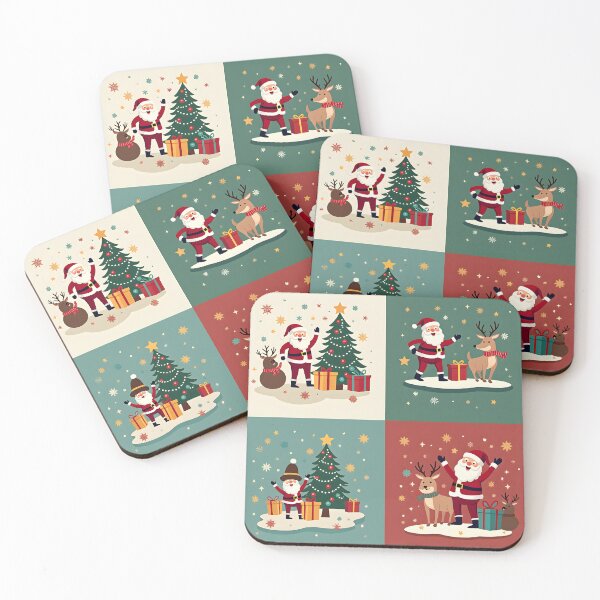 Item preview, Joyful Santa and Reindeer Christmas Scenes designed and sold by Teeshirtstoday.com.