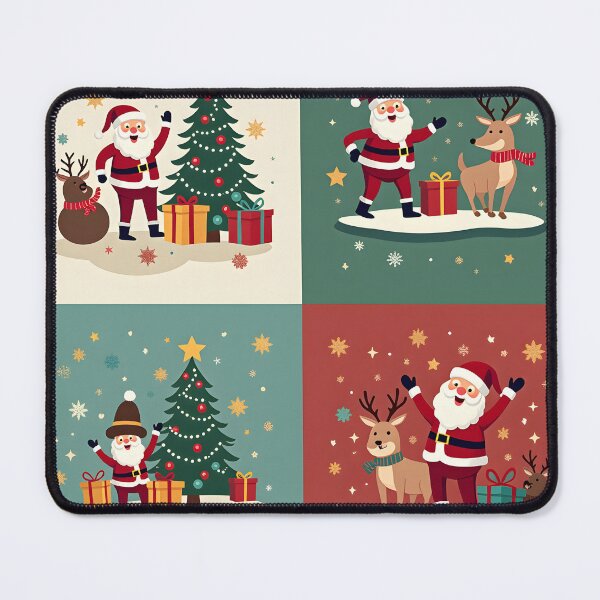 Item preview, Joyful Santa and Reindeer Christmas Scenes designed and sold by Teeshirtstoday.com.