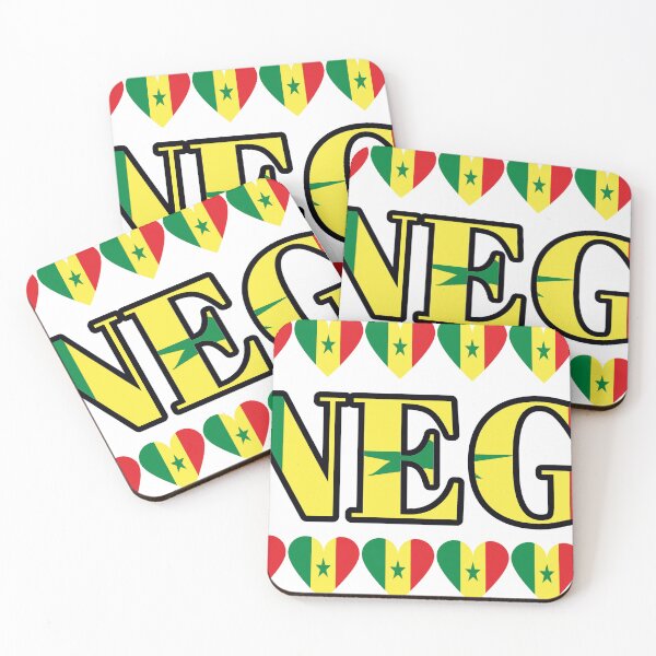 Item preview, Senegal Flag Letters And Hearts designed and sold by TheIconSmith.