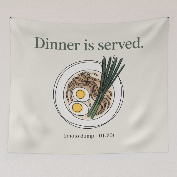 Item preview, Dinner Is Served Ramen Bowl Photo Dump 01 20 Design designed and sold by SplashTastic.