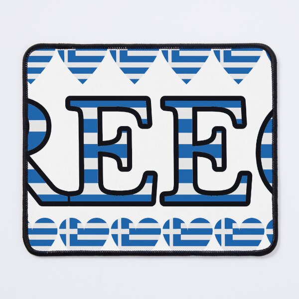 Item preview, Greece Flag Letters And Hearts designed and sold by TheIconSmith.