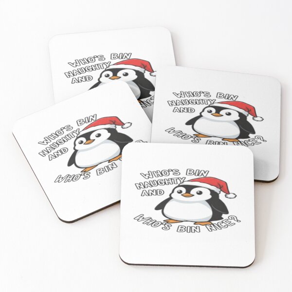 Item preview, who's bin naughty penguin christmas designed and sold by creativerooney.