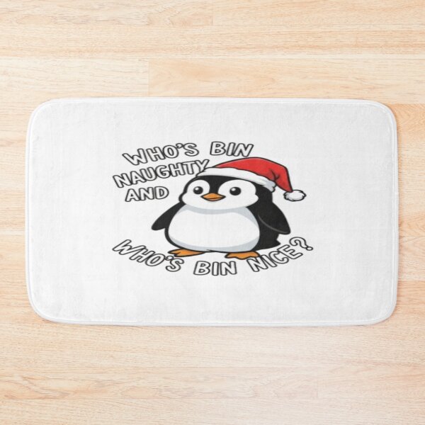 Item preview, who's bin naughty penguin christmas designed and sold by creativerooney.