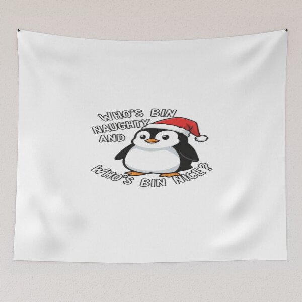 Item preview, who's bin naughty penguin christmas designed and sold by creativerooney.