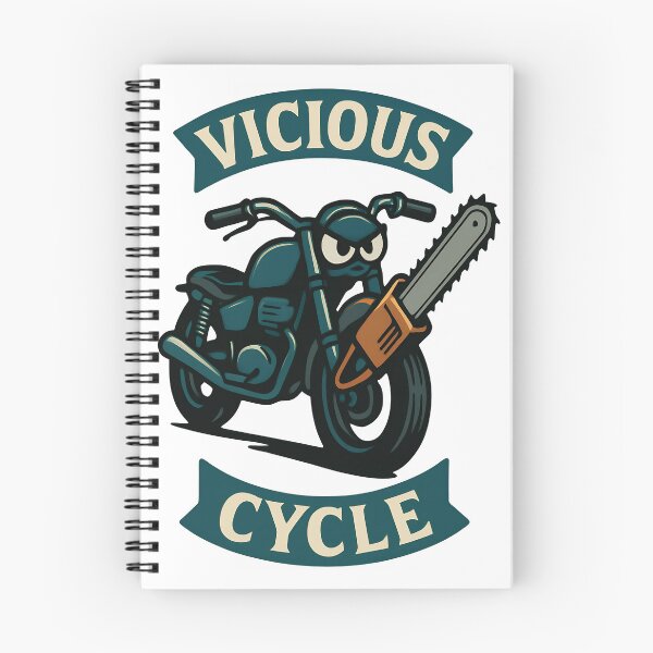 Item preview, Vicious Chain Cycle Angry Bike Cartoon Design designed and sold by TeeTimeTreasure.