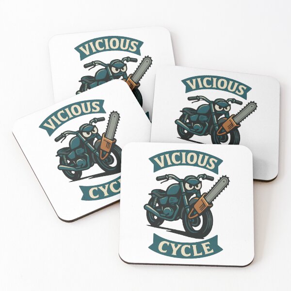 Item preview, Vicious Chain Cycle Angry Bike Cartoon Design designed and sold by TeeTimeTreasure.