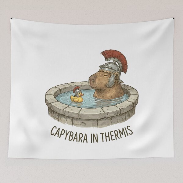 Item preview, Funny Capybara Roman Bath Rubber Duck designed and sold by k3rstman1.