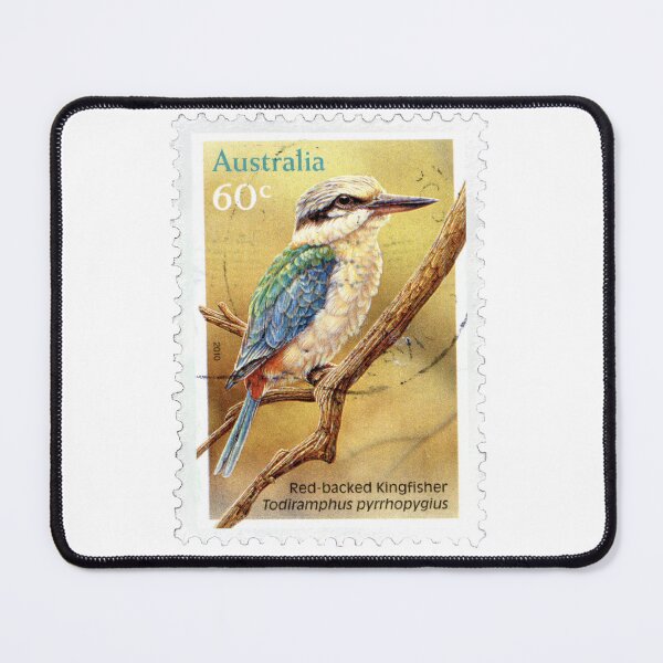 Item preview, Australian Red-Backed Kingfisher Vintage Postage Stamp designed and sold by red-amber65.