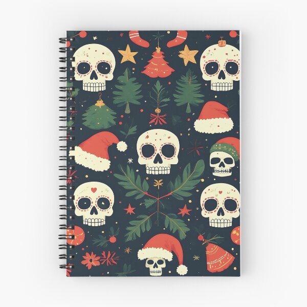 Item preview, Christmas skulls pattern designed and sold by Hedon77.