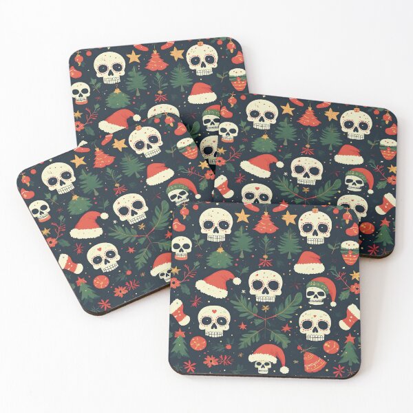 Item preview, Christmas skulls pattern designed and sold by Hedon77.