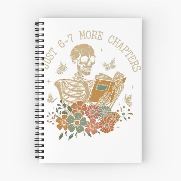 Item preview, Just Six Seven More Chapters Cozy Skeleton Reader designed and sold by torildorxop.