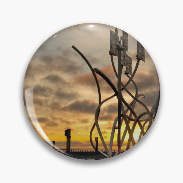 Item preview, Blyth River Sunrise over The Spirit of the Staithes artwork designed and sold by Violaman.