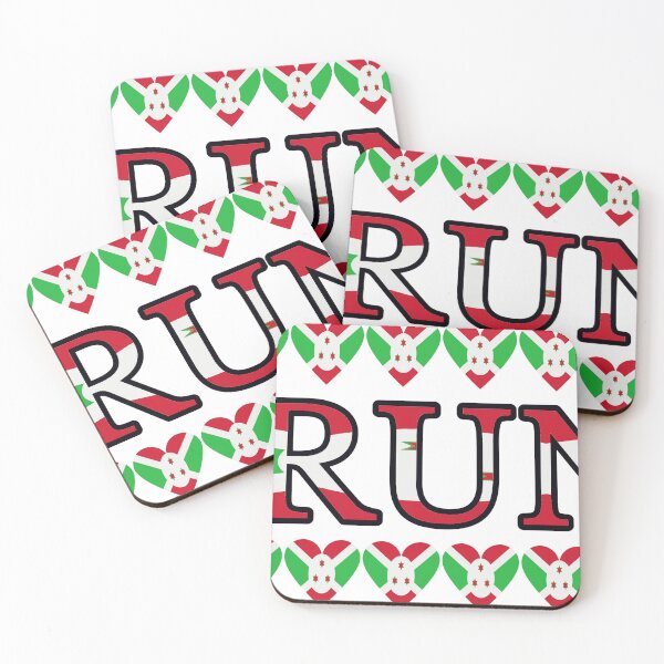 Item preview, Burundi Flag Letters And Hearts designed and sold by TheIconSmith.