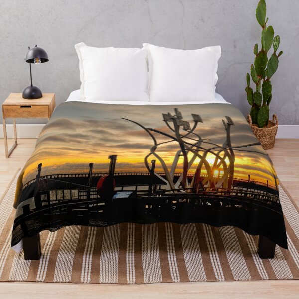 Item preview, Blyth River Sunrise over The Spirit of the Staithes artwork designed and sold by Violaman.