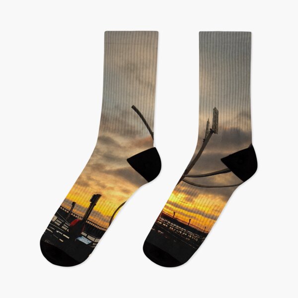 Item preview, Blyth River Sunrise over The Spirit of the Staithes artwork designed and sold by Violaman.