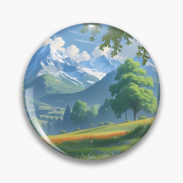 Item preview, Mountain Meadow Bliss – Colorful Wildflower Landscape designed and sold by SamartkitDesign.