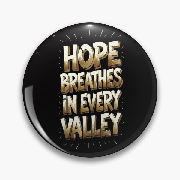 Item preview, "Hope Breathes In Every Valley" – Gold Typography Christian Inspiration designed and sold by Your Inner Axis.