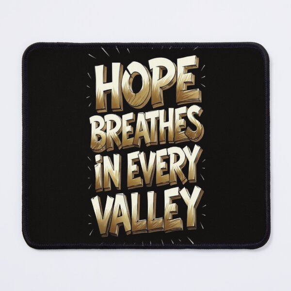 Item preview, "Hope Breathes In Every Valley" – Gold Typography Christian Inspiration designed and sold by The Breathtaking You.