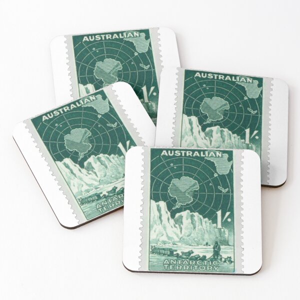 Item preview, Australian Antarctic Territory Vintage Postage Stamp designed and sold by red-amber65.