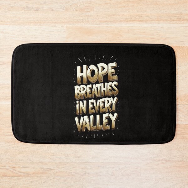 Item preview, "Hope Breathes In Every Valley" – Gold Typography Christian Inspiration designed and sold by Your Inner Axis.