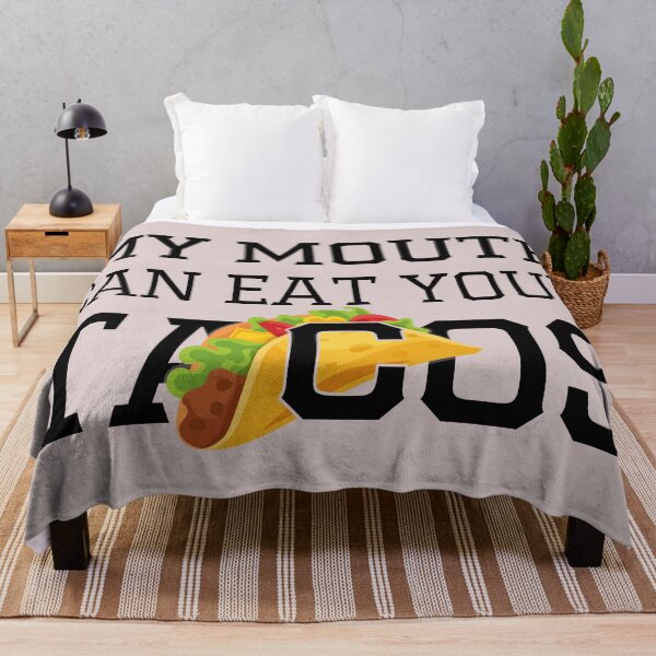 Item preview, My Mouth Can Eat Your Tacos Funny Quote Mexican Food Humor Gift Idea for Taco Lovers designed and sold by karibov.