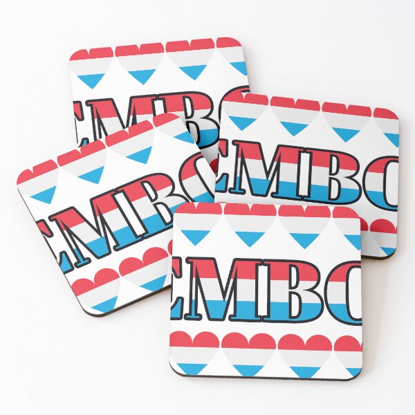 Item preview, Luxembourg Flag Letters And Hearts designed and sold by TheIconSmith.