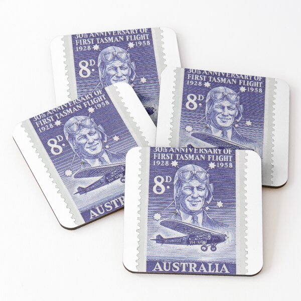 Item preview, AustralianTasman Flight Vintage Postage Stamp designed and sold by red-amber65.