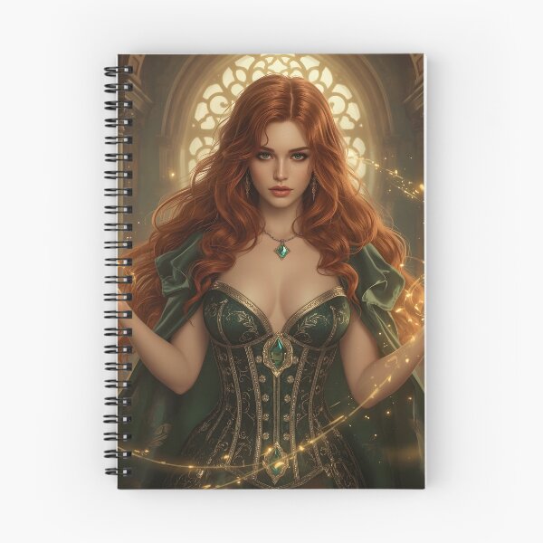 Item preview, Emerald Flame Sorceress – Triss Inspired designed and sold by InkloreCulture.