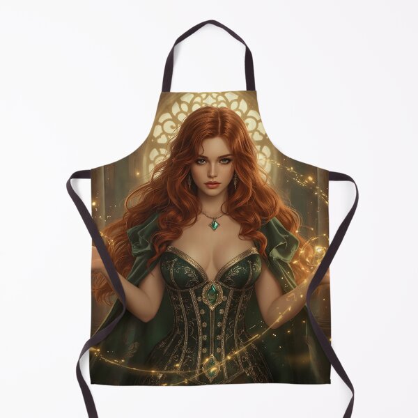 Item preview, Emerald Flame Sorceress – Triss Inspired designed and sold by InkloreCulture.