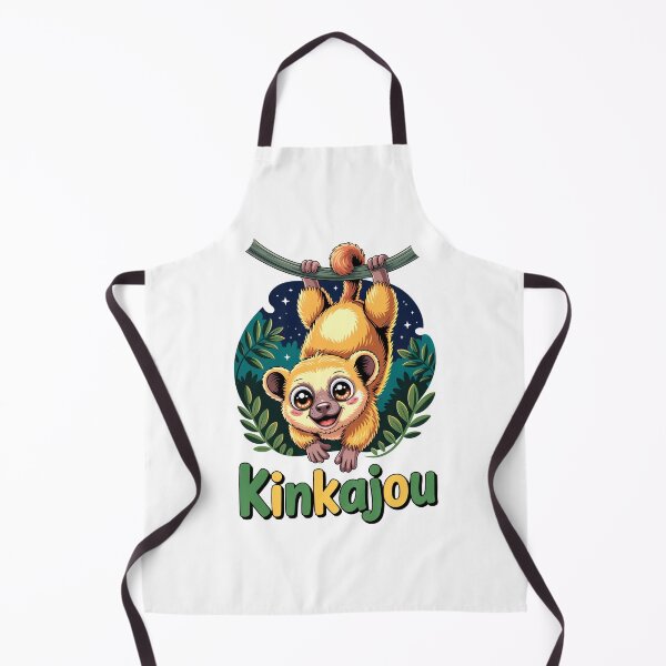 Item preview, Cute Kawaii Kinkajou Hanging In Jungle Night designed and sold by RedCircleArt.