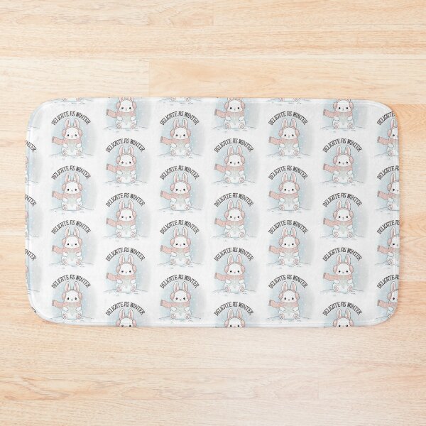 Item preview, Delicate Winter Bunny – Soft Aesthetic Snow Art designed and sold by Rexyy Studio .