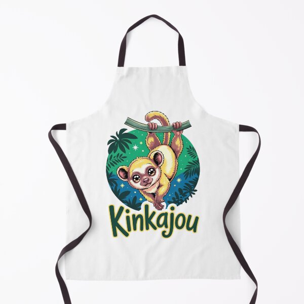 Item preview, Cute Kawaii Kinkajou Hanging In Jungle Night designed and sold by RedCircleArt.