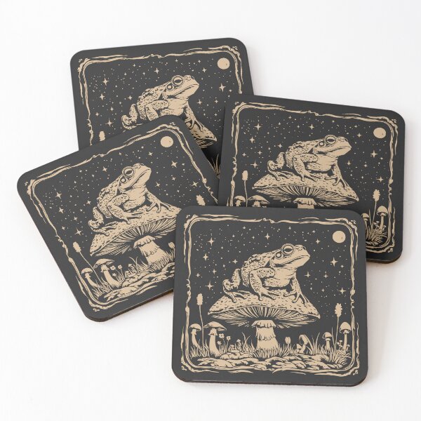 Artikelvorschau, Frosch auf Pilz Retro Celestial Forestcore entworfen und verkauft von Y-Vibes.