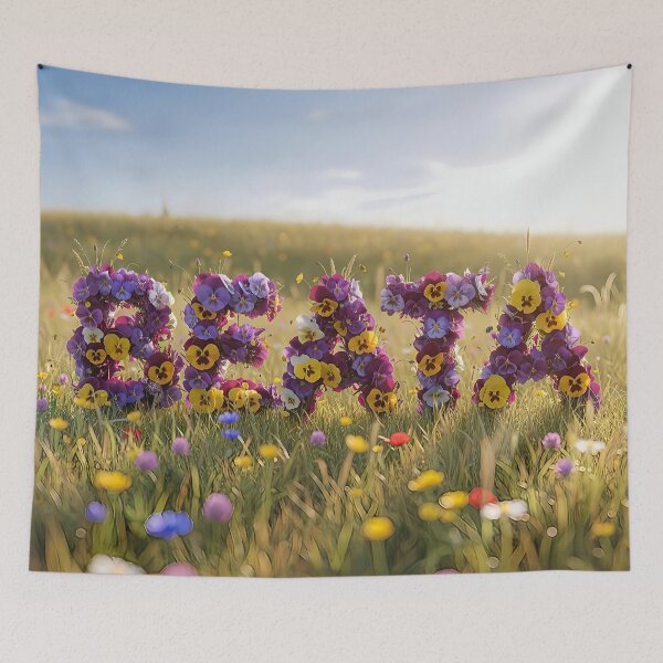 Item preview, Meadow Name Beata: Wildflower Lettering in Golden Sunlight designed and sold by Dominik1994.