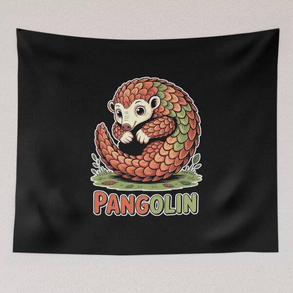 Item preview, Cute Colorful Pangolin Curled Up designed and sold by RedCircleArt.