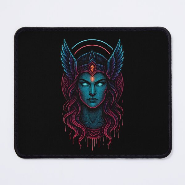 Item preview, FREYA – Neon Valkyrie | Viking Core Norse Goddess Art designed and sold by R3XFORGE.