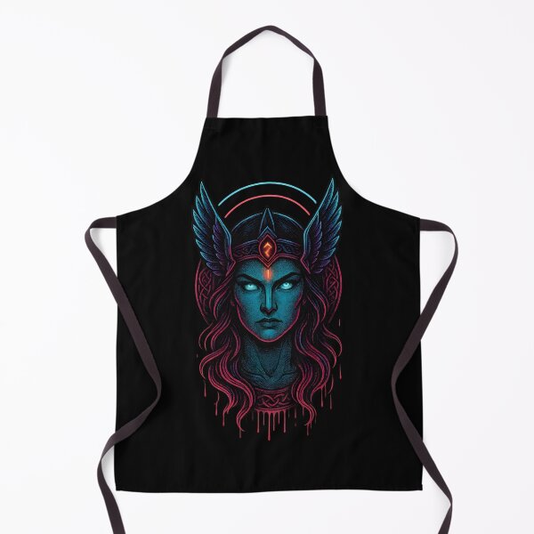 Item preview, FREYA – Neon Valkyrie | Viking Core Norse Goddess Art designed and sold by R3XFORGE.