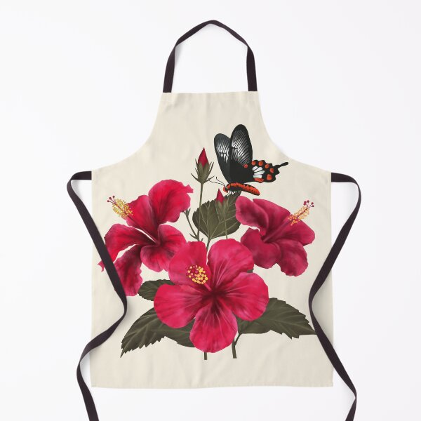 Aperçu de l'œuvre Hibiscus et papillon mormon écarlate créée et vendue par Art_By_Wing.