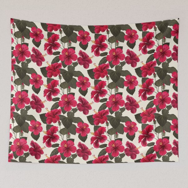 Artikelvorschau, Hibiskus und scharlachroter Mormonenschmetterling entworfen und verkauft von Art_By_Wing.