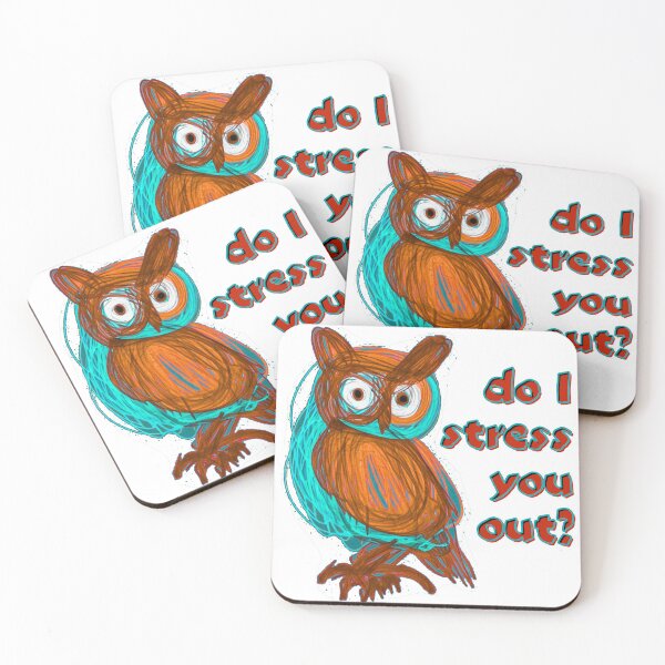 Item preview, Do I stress you out - scribbled owl  designed and sold by Stefrait-7.
