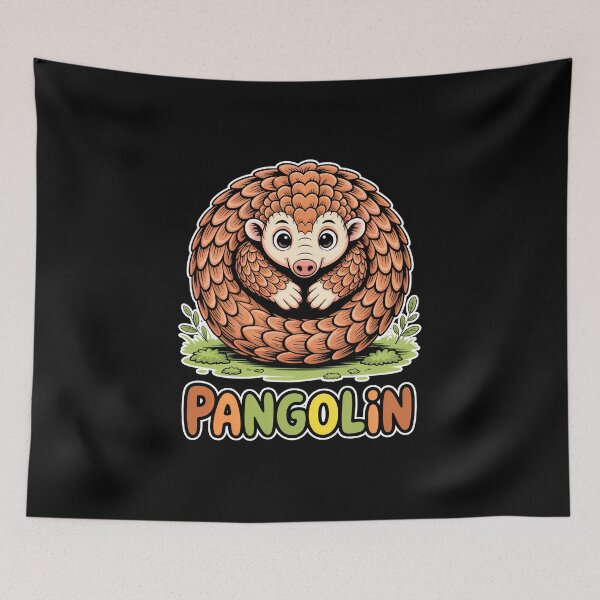 Item preview, Cute Colorful Pangolin Curled Up designed and sold by RedCircleArt.