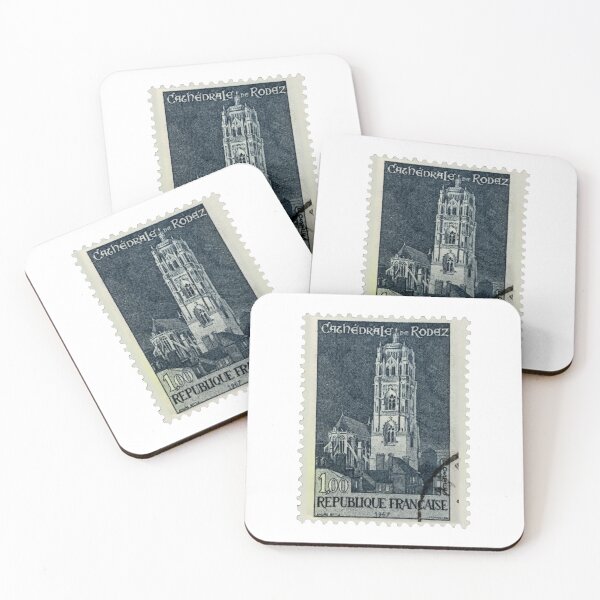 Item preview, Vintage French Cathedrale De Rodez Postage Stamp designed and sold by red-amber65.