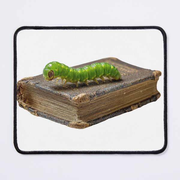 Item preview, Green worm walking on old books designed and sold by Ball-Naphat.