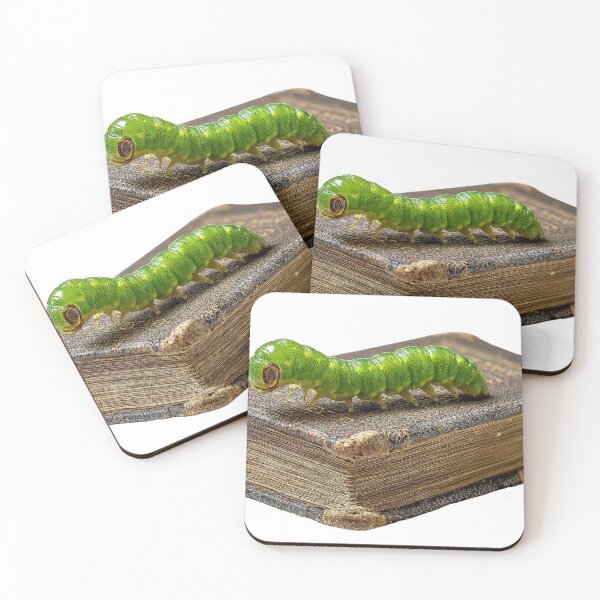 Item preview, Green worm walking on old books designed and sold by Ball-Naphat.